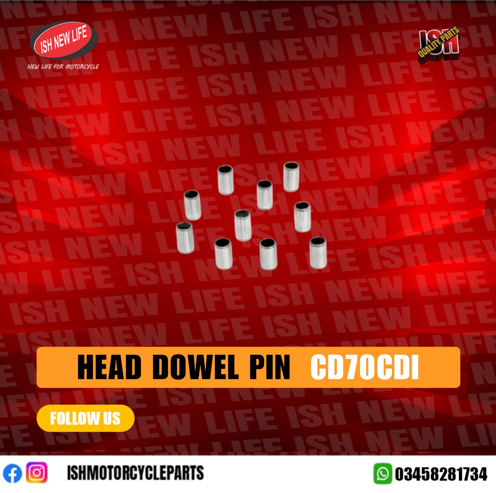 Head Dowel Pin CD70CDI